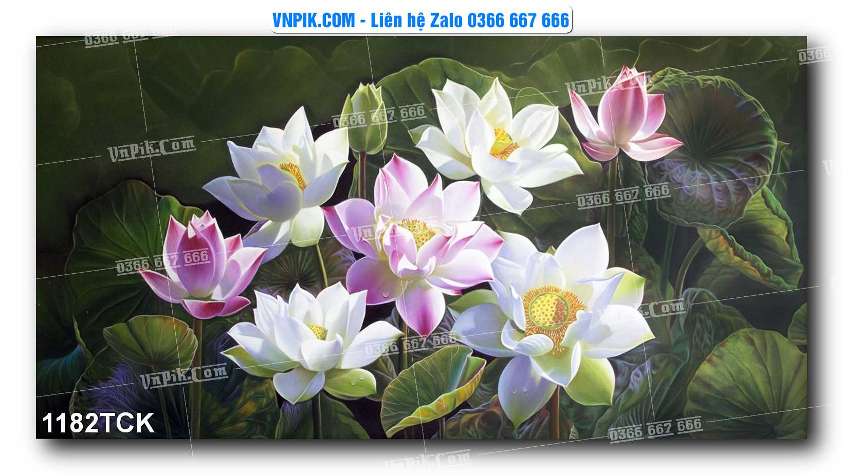 Tranh Hoa Sen – Cá Koi – Cá Chép 1179TCK