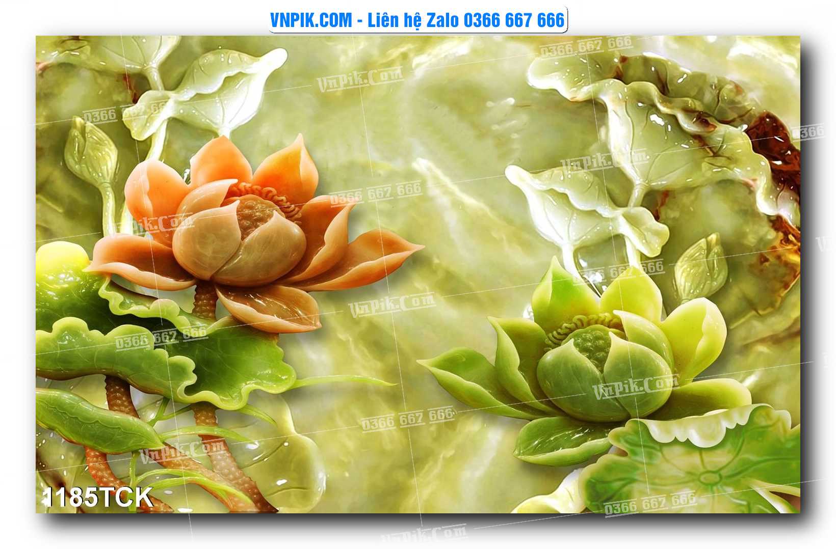 Tranh Hoa Sen – Cá Koi – Cá Chép 1185TCK