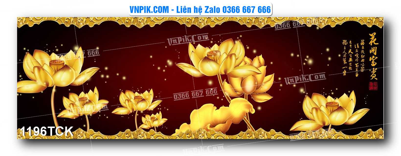 Tranh Hoa Sen – Cá Koi – Cá Chép 1196TCK