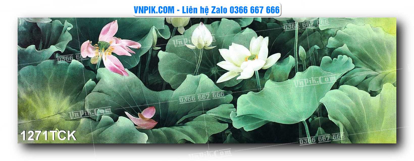 Tranh Hoa Sen – Cá Koi – Cá Chép 1271TCK