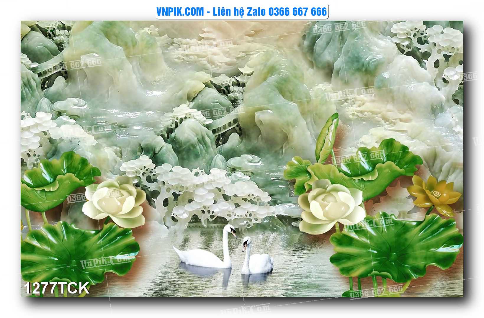 Tranh Hoa Sen – Cá Koi – Cá Chép 1277TCK