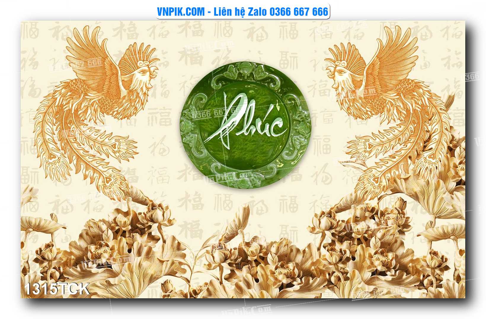 Tranh Hoa Sen – Cá Koi – Cá Chép 1315TCK