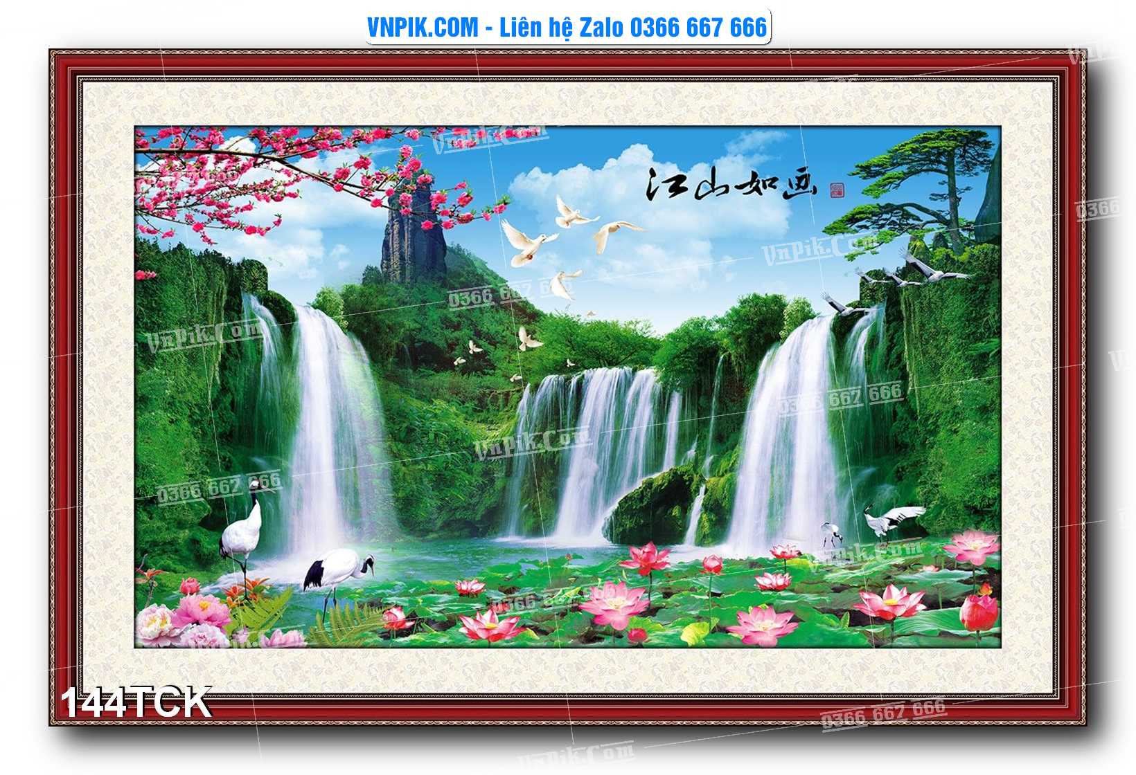 Tranh Hoa Sen – Cá Koi – Cá Chép  144TCK