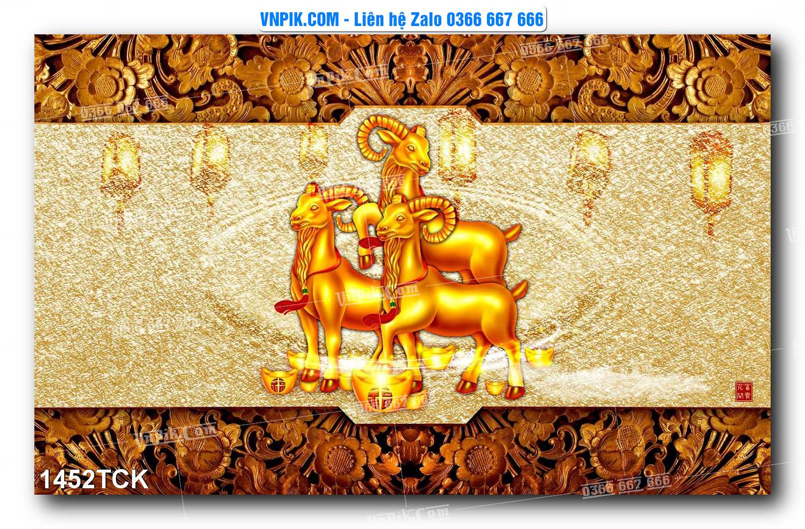Tranh Hoa Sen – Cá Koi – Cá Chép 1452TCK