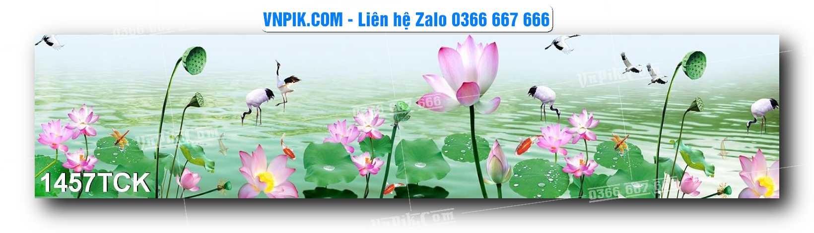 Tranh Hoa Sen – Cá Koi – Cá Chép 1457TCK