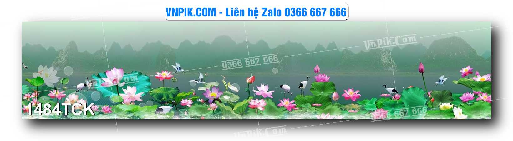 Tranh Hoa Sen – Cá Koi – Cá Chép 1484TCK
