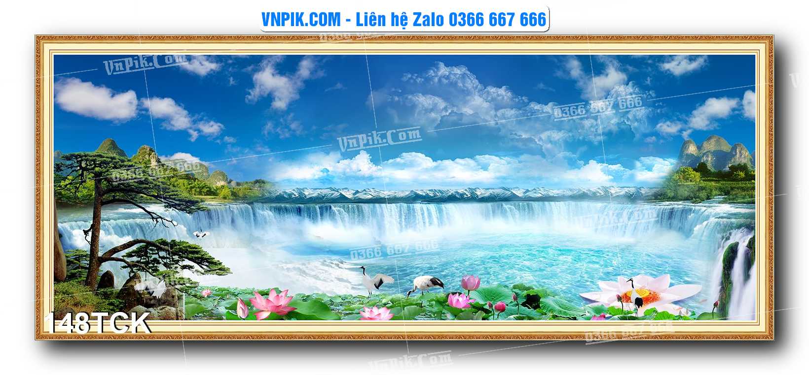 Tranh Hoa Sen – Cá Koi – Cá Chép  148TCK