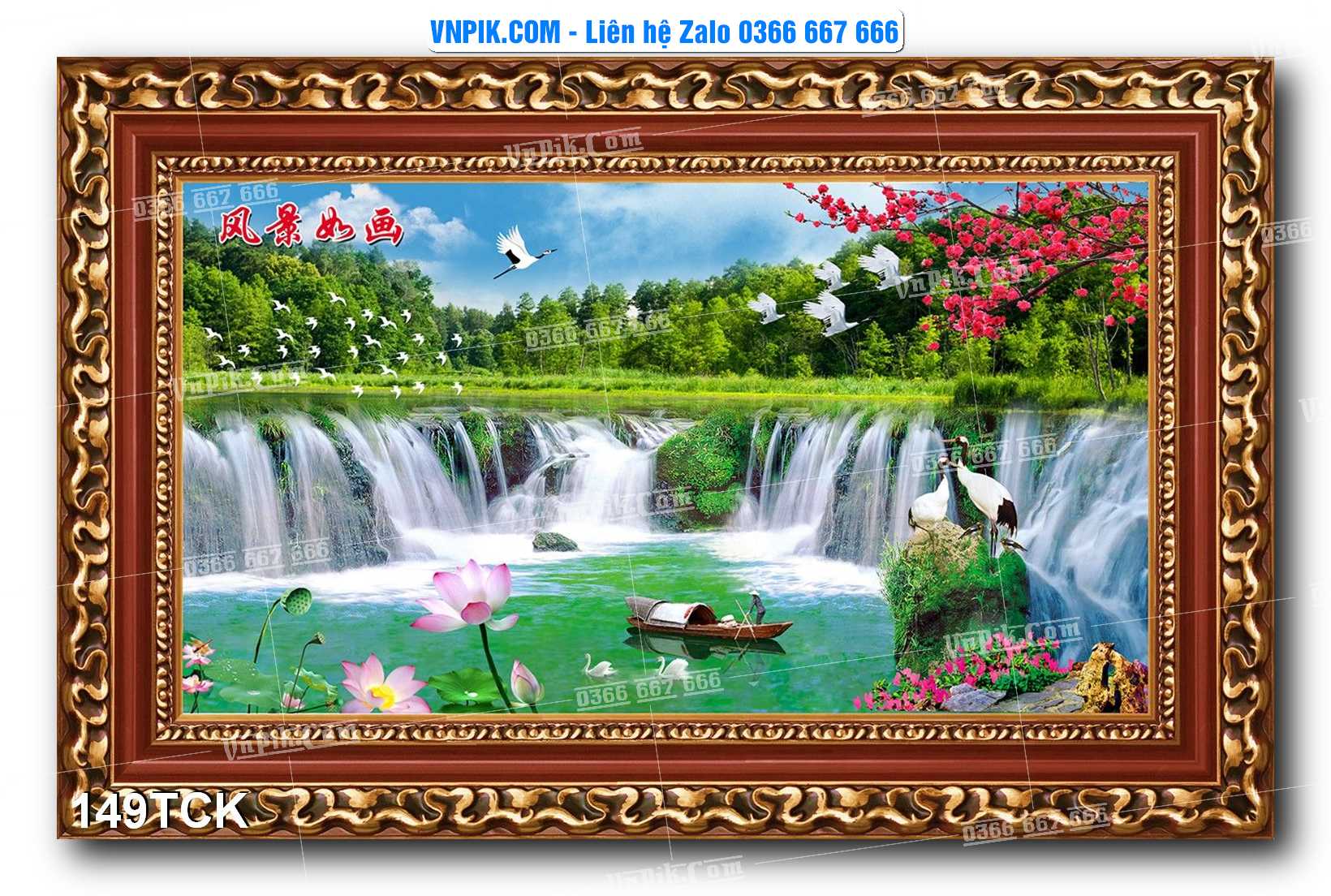 Tranh Hoa Sen – Cá Koi – Cá Chép  149TCK