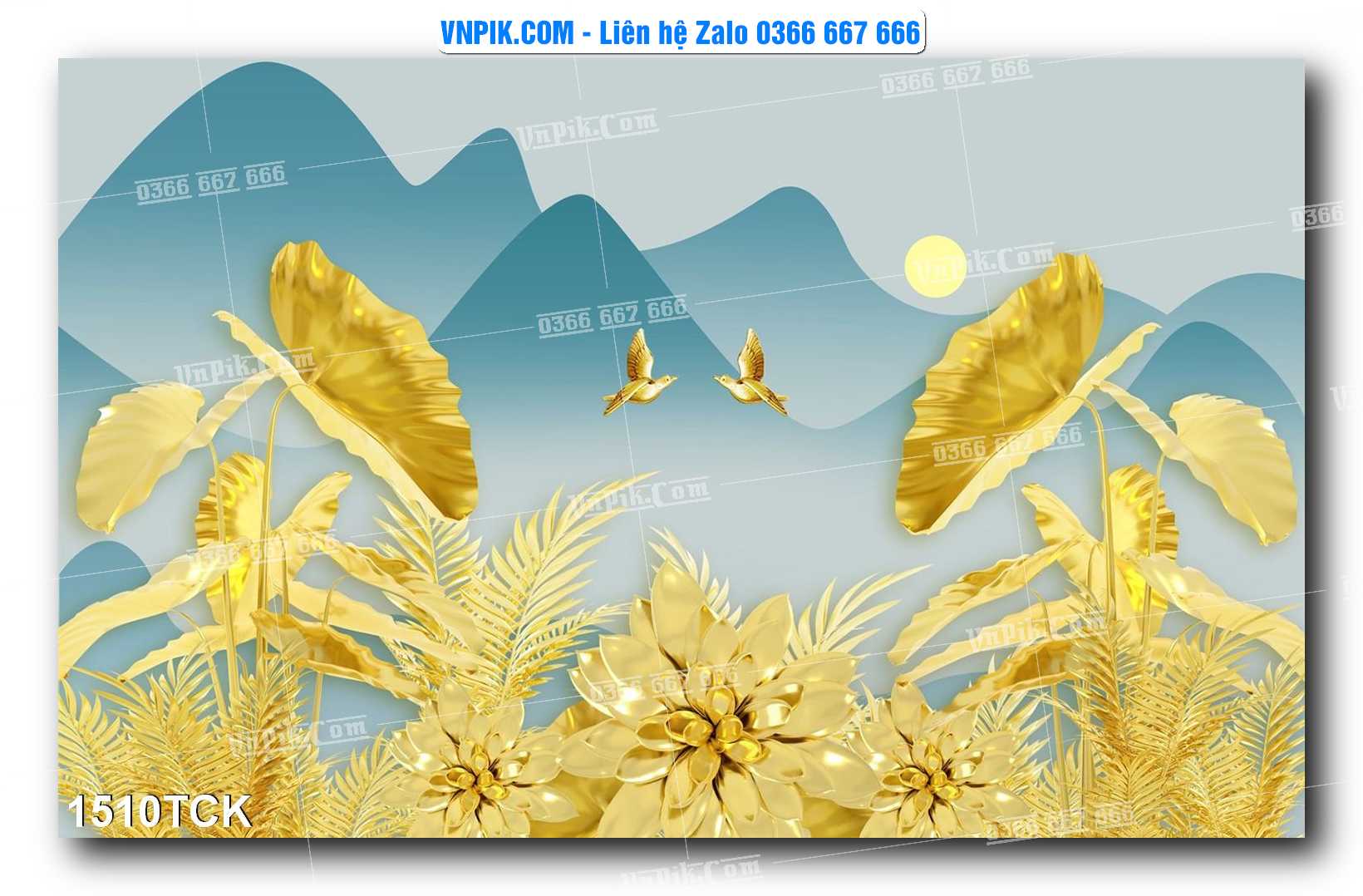 Tranh Hoa Sen – Cá Koi – Cá Chép 1510TCK