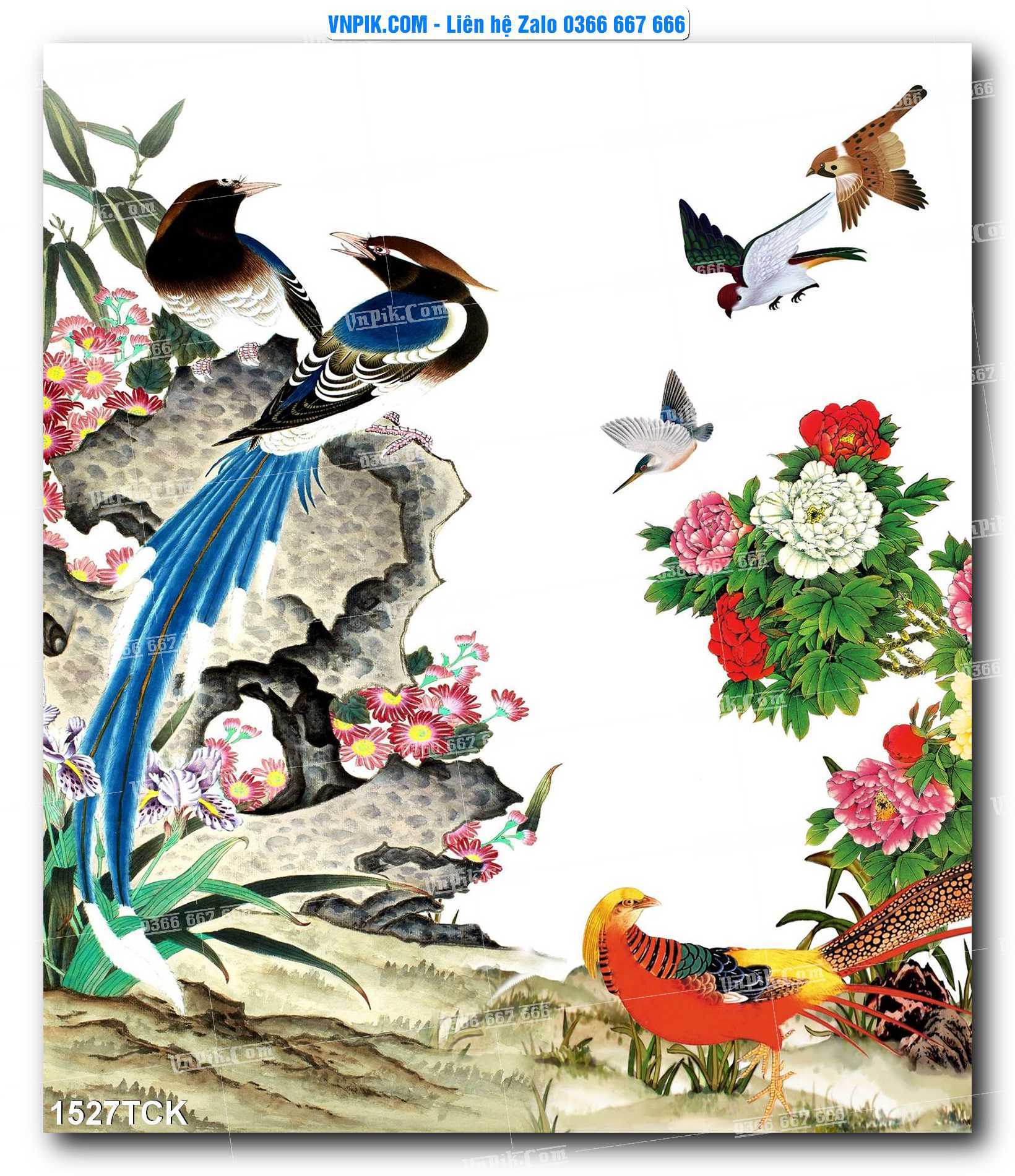 Tranh Hoa Sen – Cá Koi – Cá Chép 1527TCK