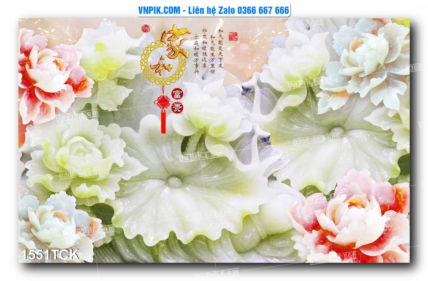 Tranh Hoa Sen – Cá Koi – Cá Chép 1551TCK