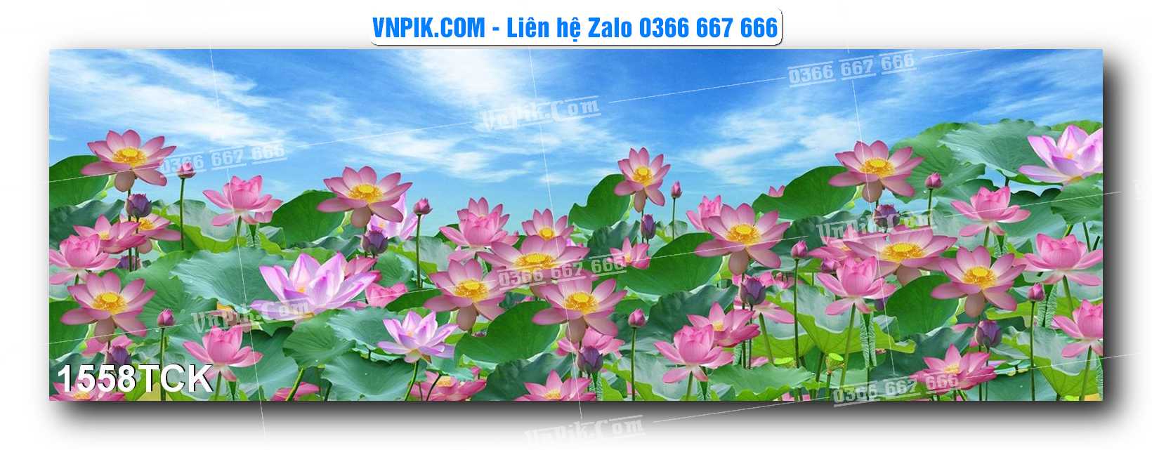 Tranh Hoa Sen – Cá Koi – Cá Chép 1558TCK
