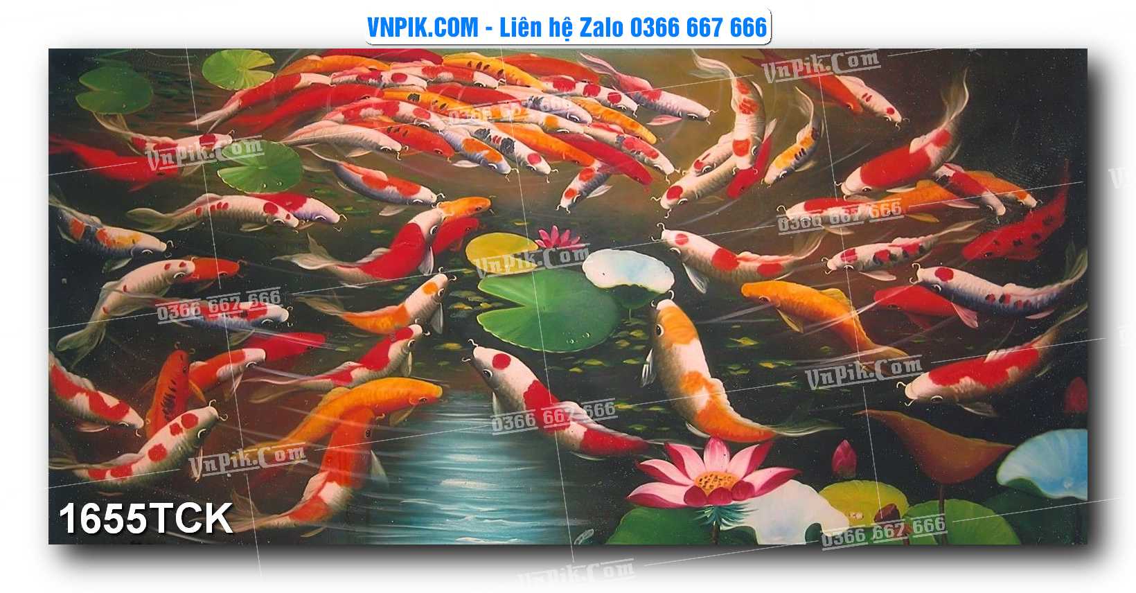 Tranh Hoa Sen – Cá Koi – Cá Chép 1655TCK