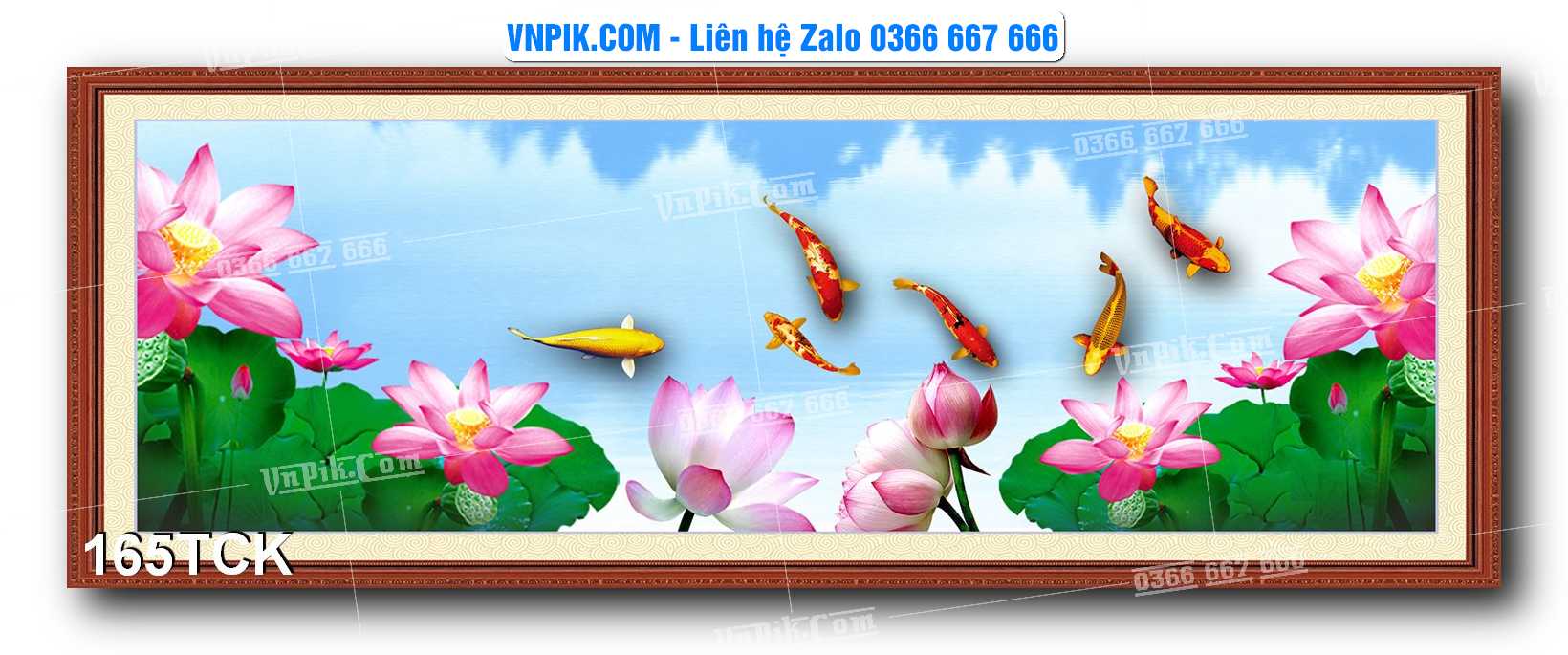 Tranh Hoa Sen – Cá Koi – Cá Chép  165TCK
