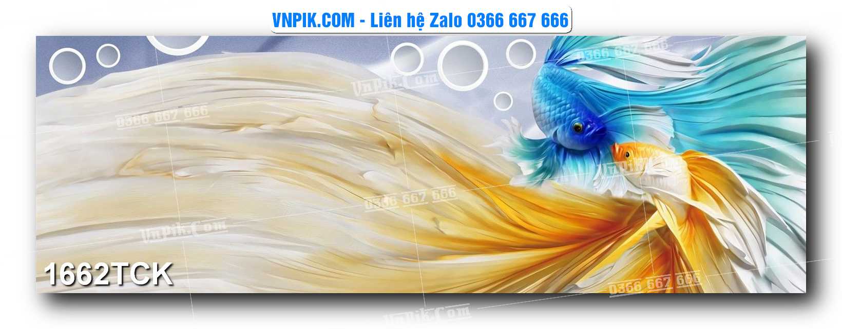 Tranh Hoa Sen – Cá Koi – Cá Chép 1662TCK