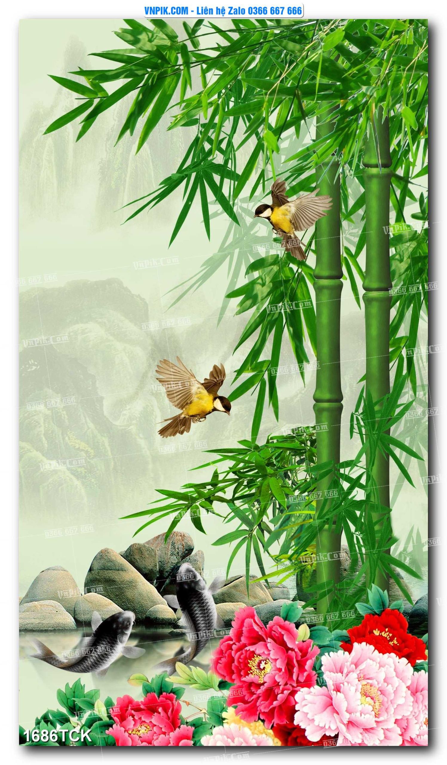 Tranh Hoa Sen – Cá Koi – Cá Chép 1686TCK