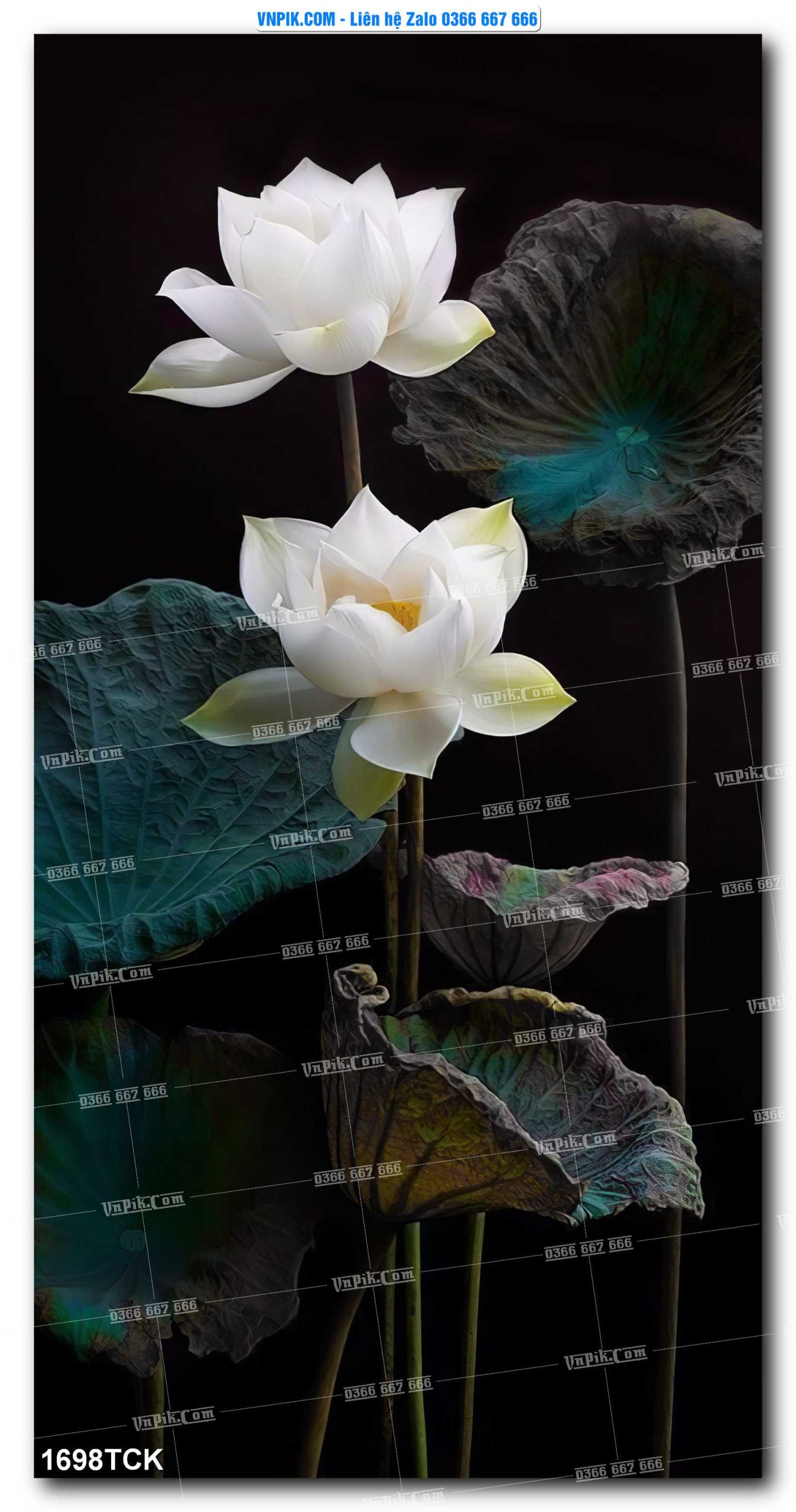 Tranh Hoa Sen – Cá Koi – Cá Chép 1698TCK
