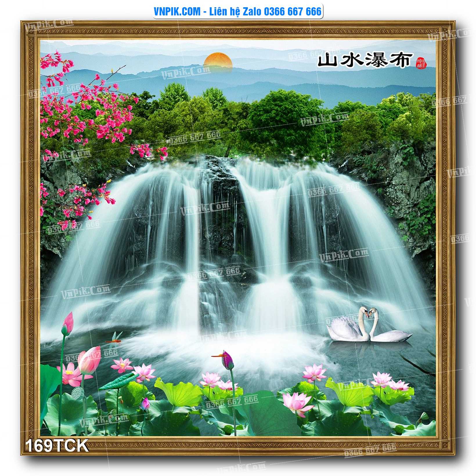 Tranh Hoa Sen – Cá Koi – Cá Chép  169TCK