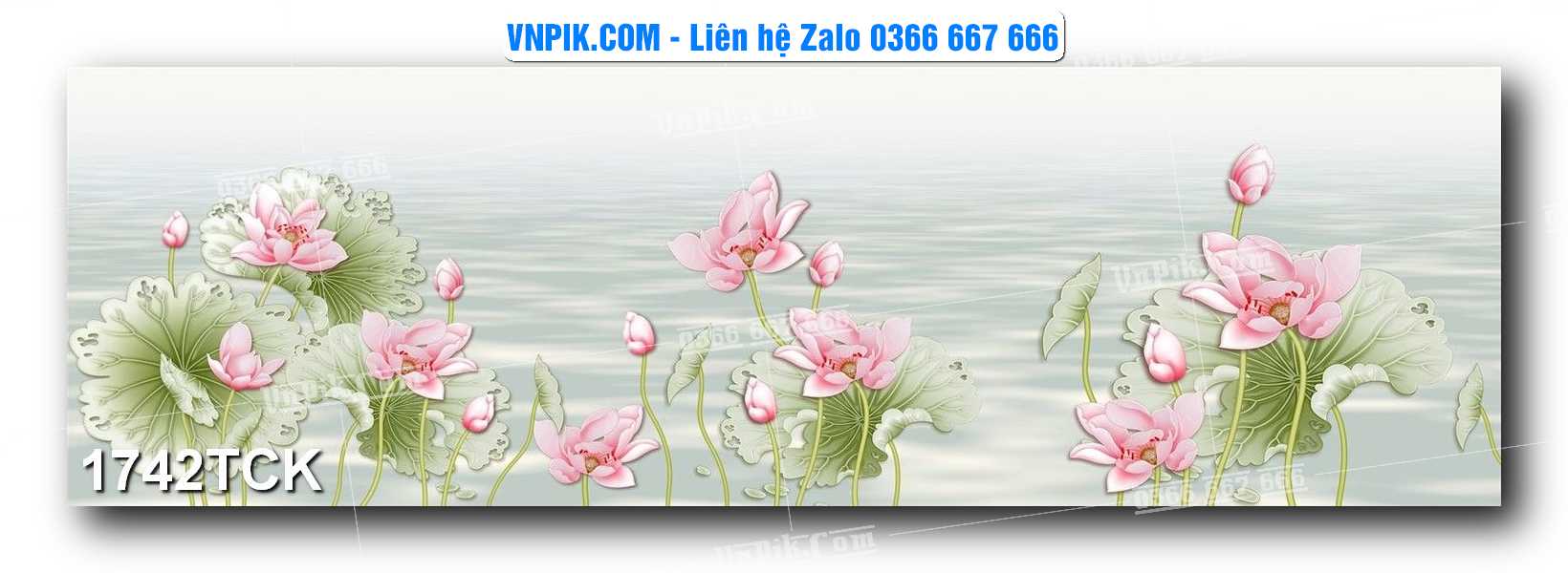 Tranh Hoa Sen – Cá Koi – Cá Chép 1742TCK