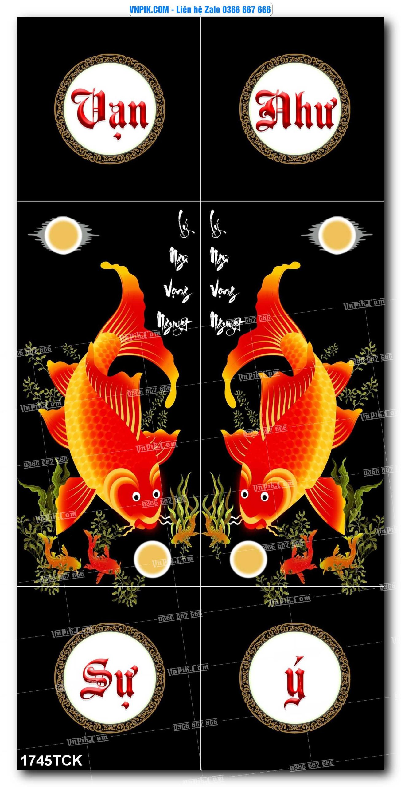 Tranh Hoa Sen – Cá Koi – Cá Chép 1745TCK
