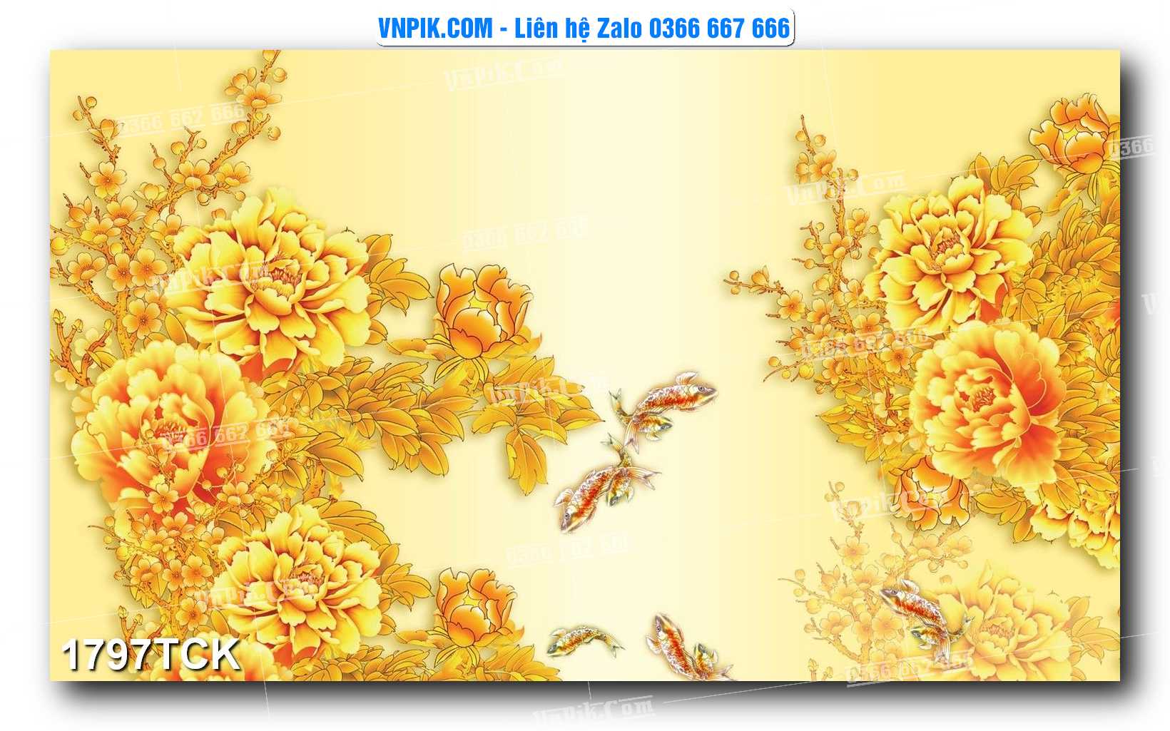 Tranh Hoa Sen – Cá Koi – Cá Chép 1797TCK