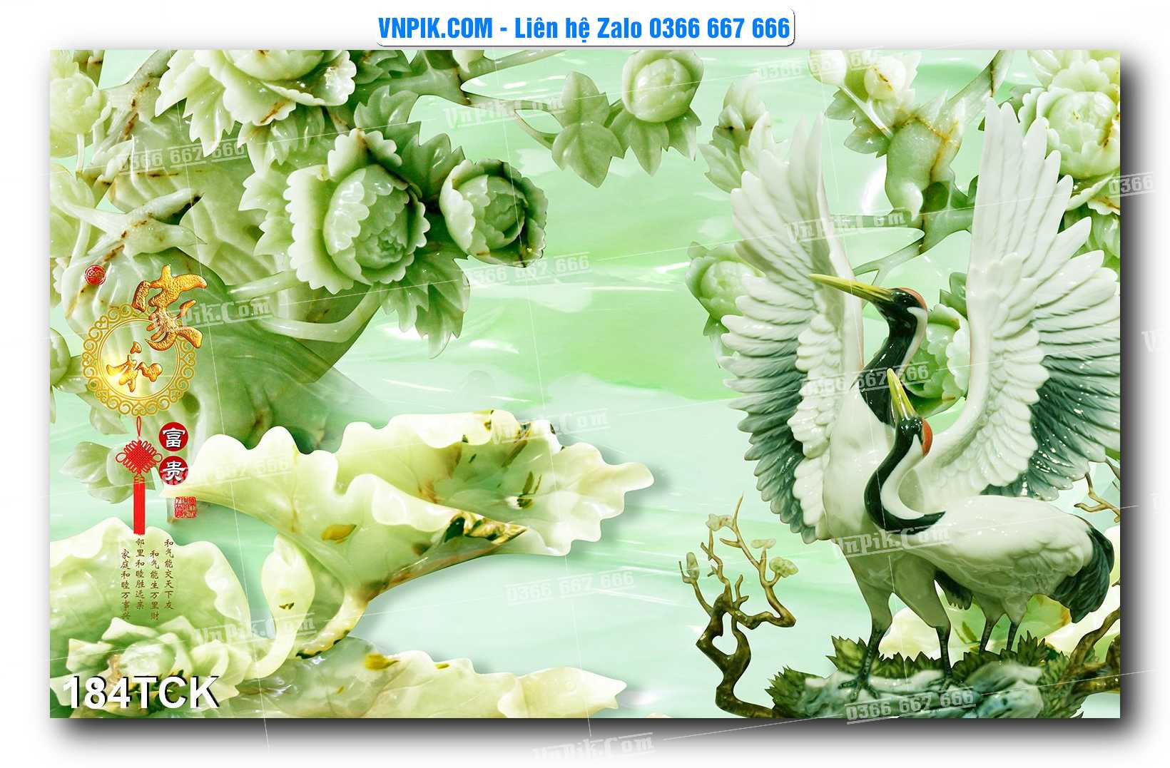Tranh Hoa Sen – Cá Koi – Cá Chép  184TCK