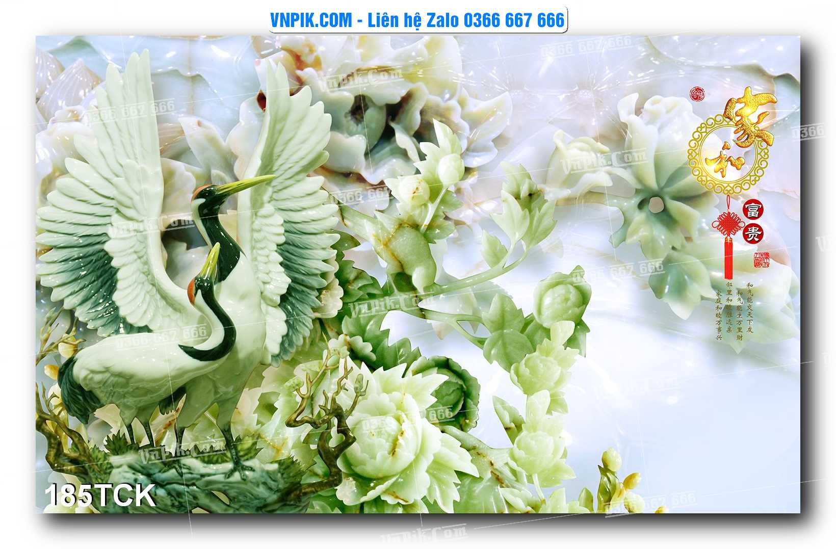 Tranh Hoa Sen – Cá Koi – Cá Chép  185TCK