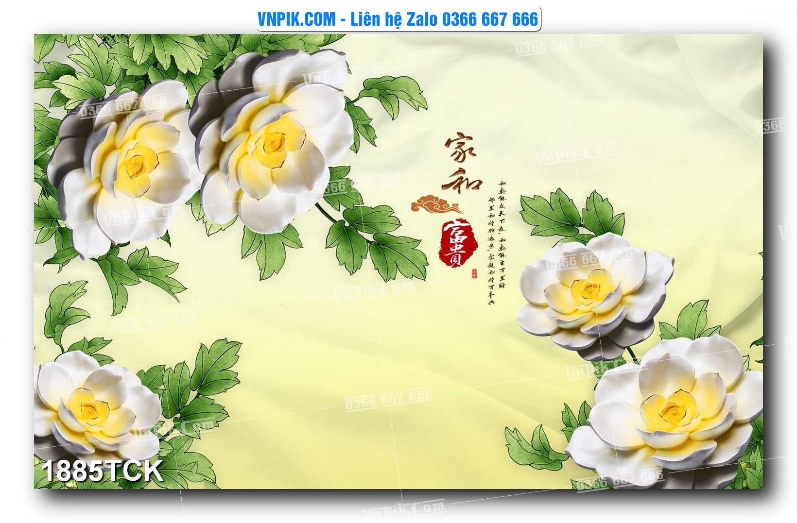 Tranh Hoa Sen – Cá Koi – Cá Chép 1885TCK