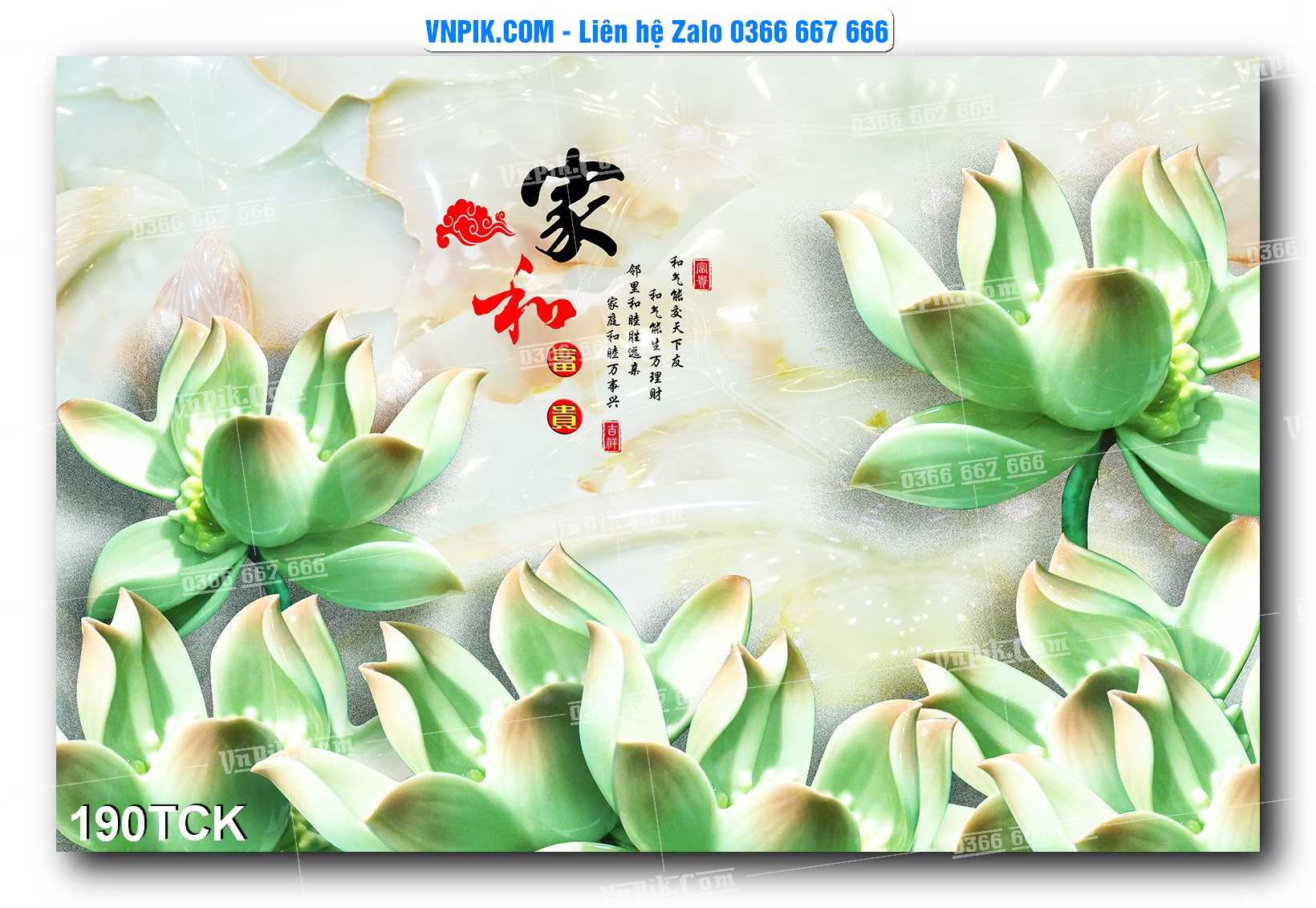 Tranh Hoa Sen – Cá Koi – Cá Chép  190TCK