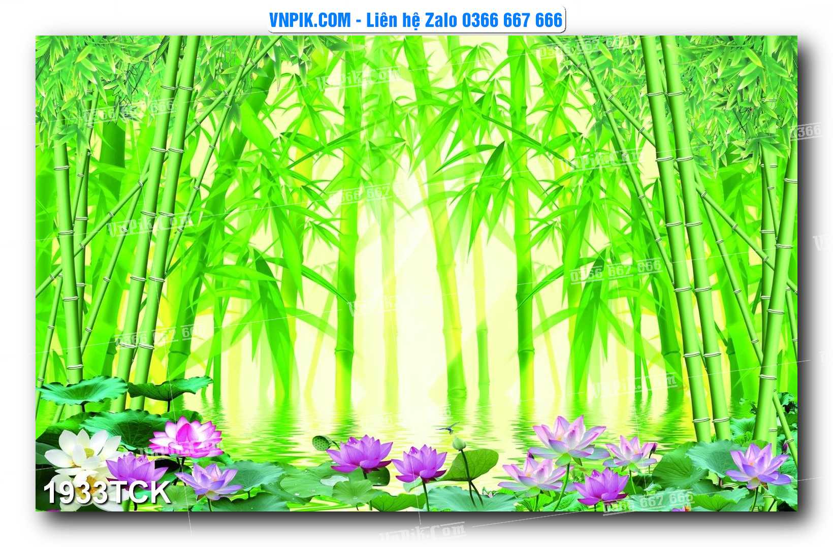 Tranh Hoa Sen – Cá Koi – Cá Chép 1933TCK