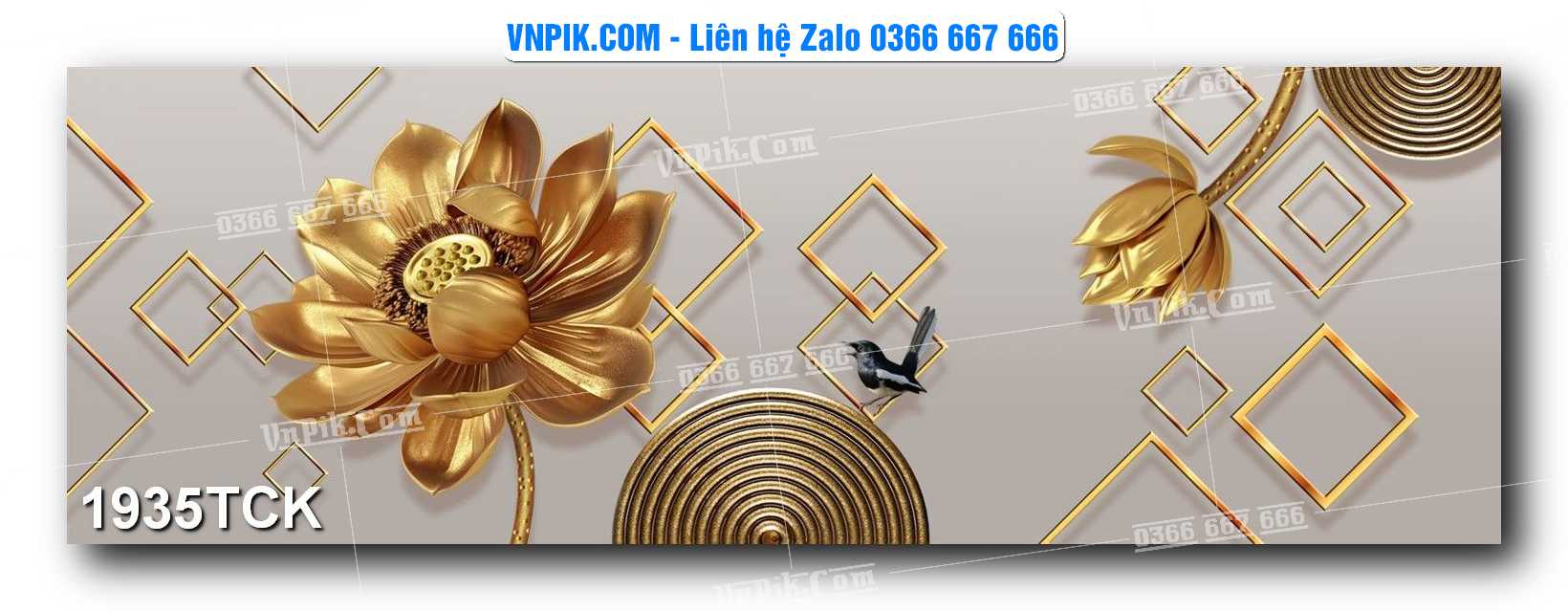 Tranh Hoa Sen – Cá Koi – Cá Chép 1935TCK