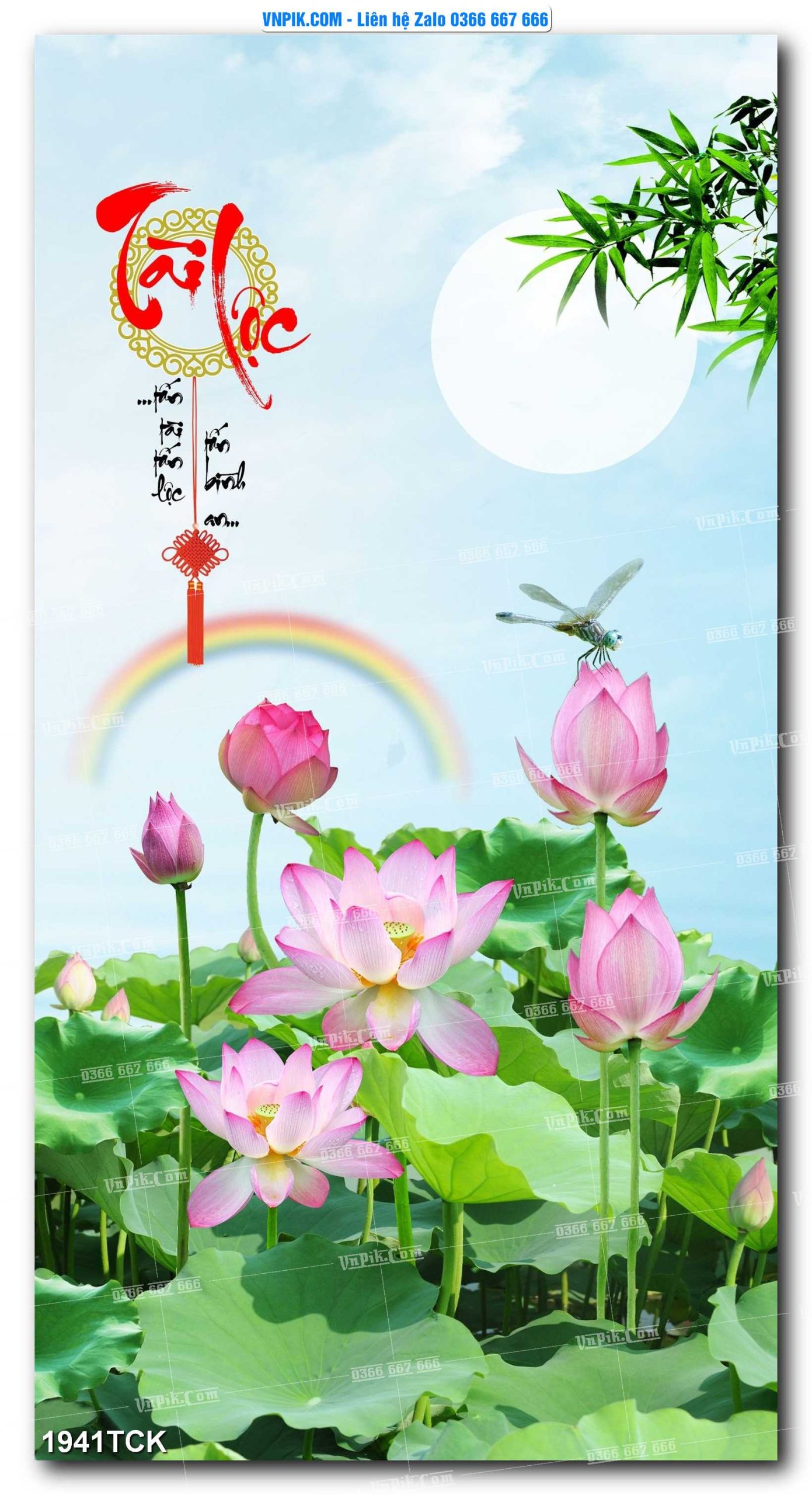 Tranh Hoa Sen – Cá Koi – Cá Chép 1941TCK