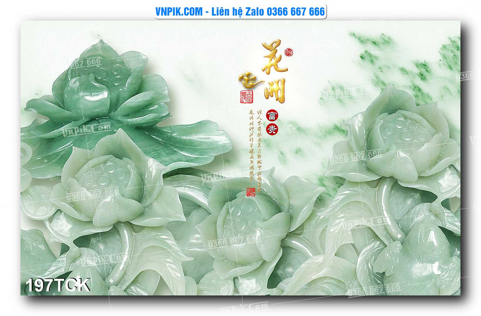 Tranh Hoa Sen – Cá Koi – Cá Chép  197TCK