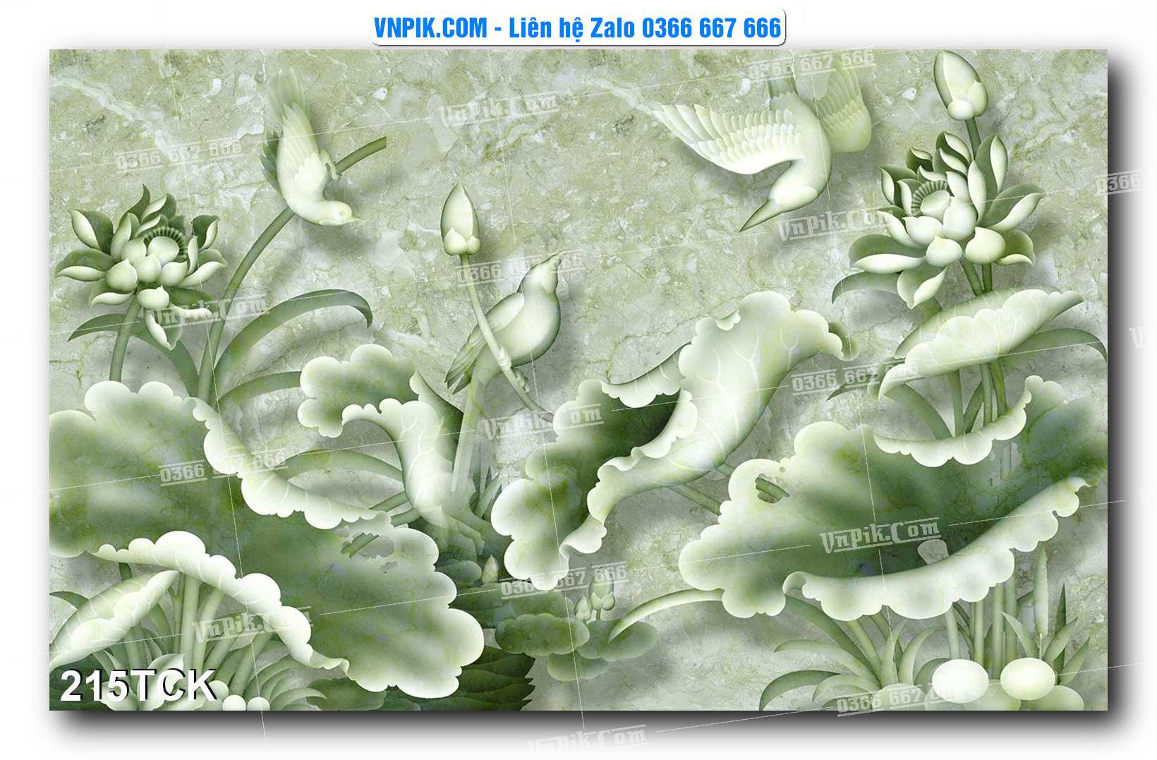 Tranh Hoa Sen – Cá Koi – Cá Chép  215TCK
