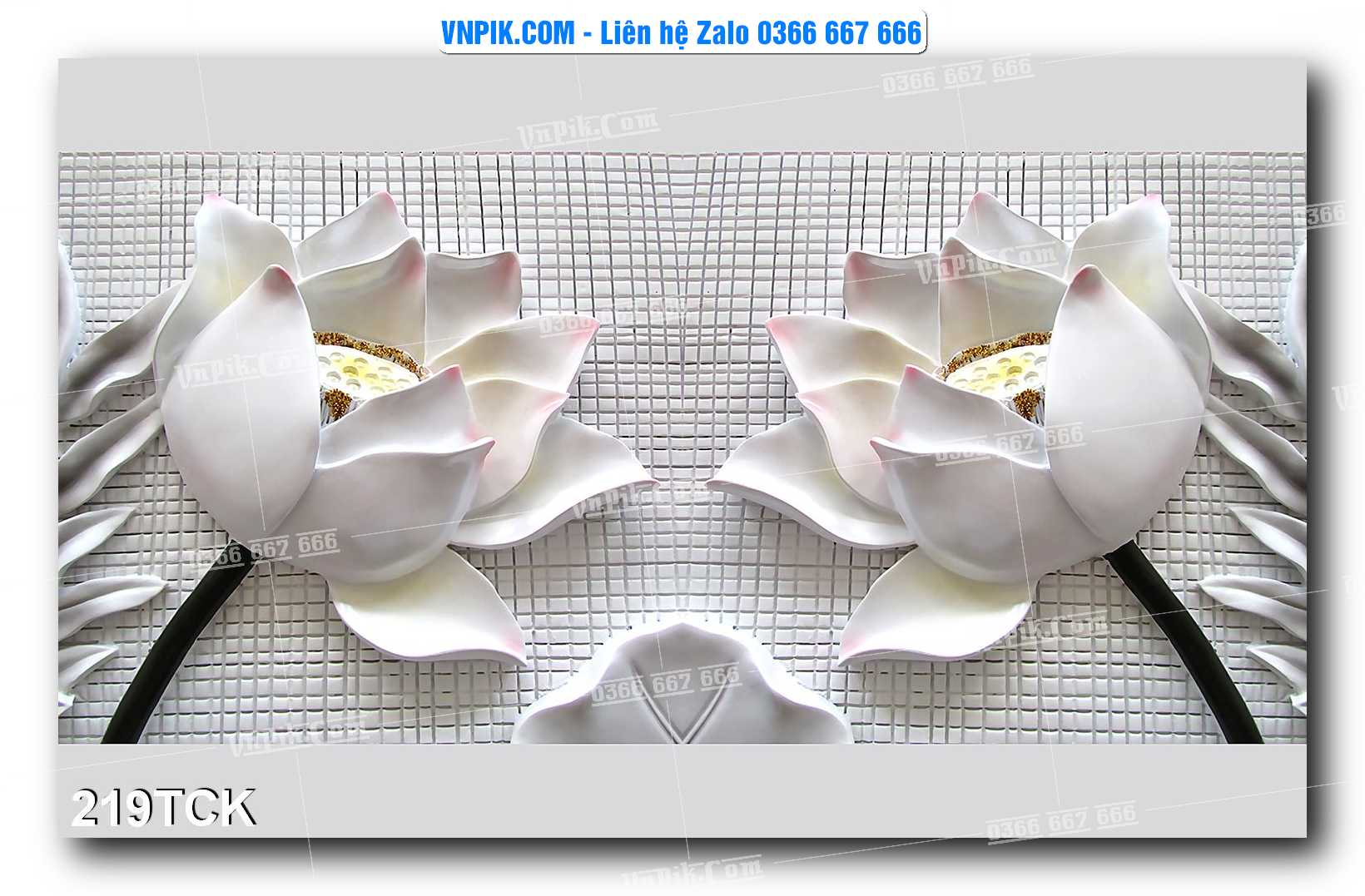 Tranh Hoa Sen – Cá Koi – Cá Chép  219TCK