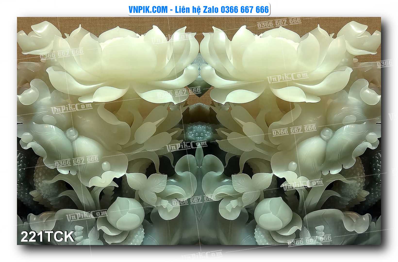 Tranh Hoa Sen – Cá Koi – Cá Chép  221TCK