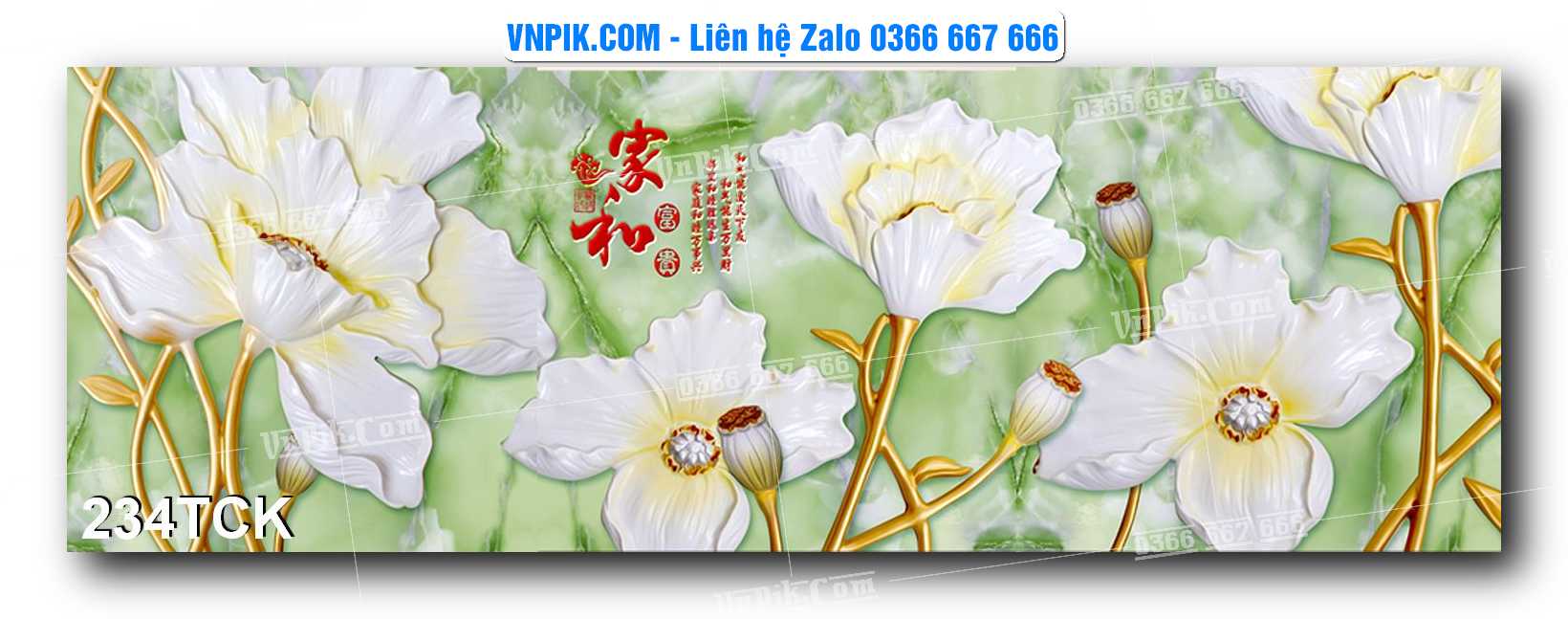 Tranh Hoa Sen – Cá Koi – Cá Chép  234TCK
