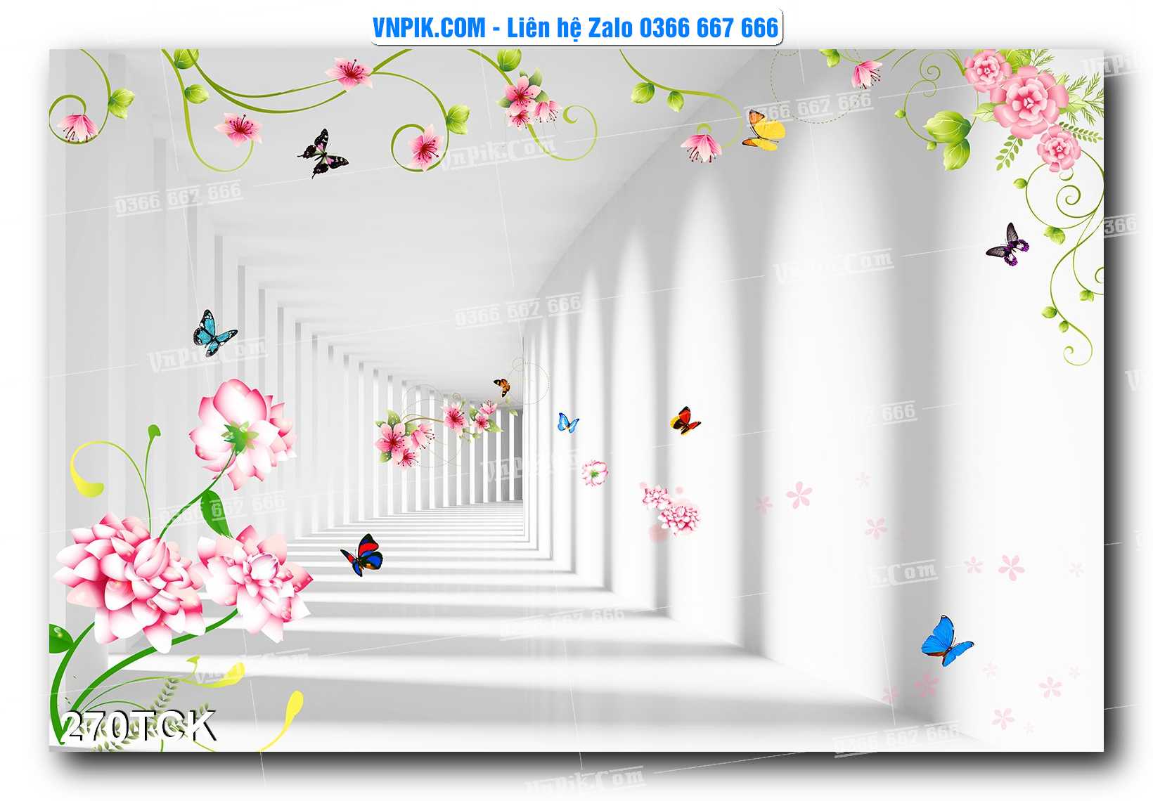 Tranh Hoa Sen – Cá Koi – Cá Chép  270TCK