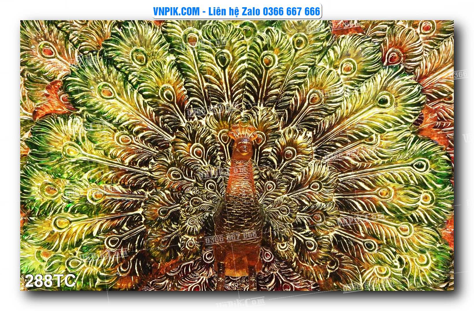 Tranh Treo Tường – Chim Công Hoa Mẫu Đơn 288TC