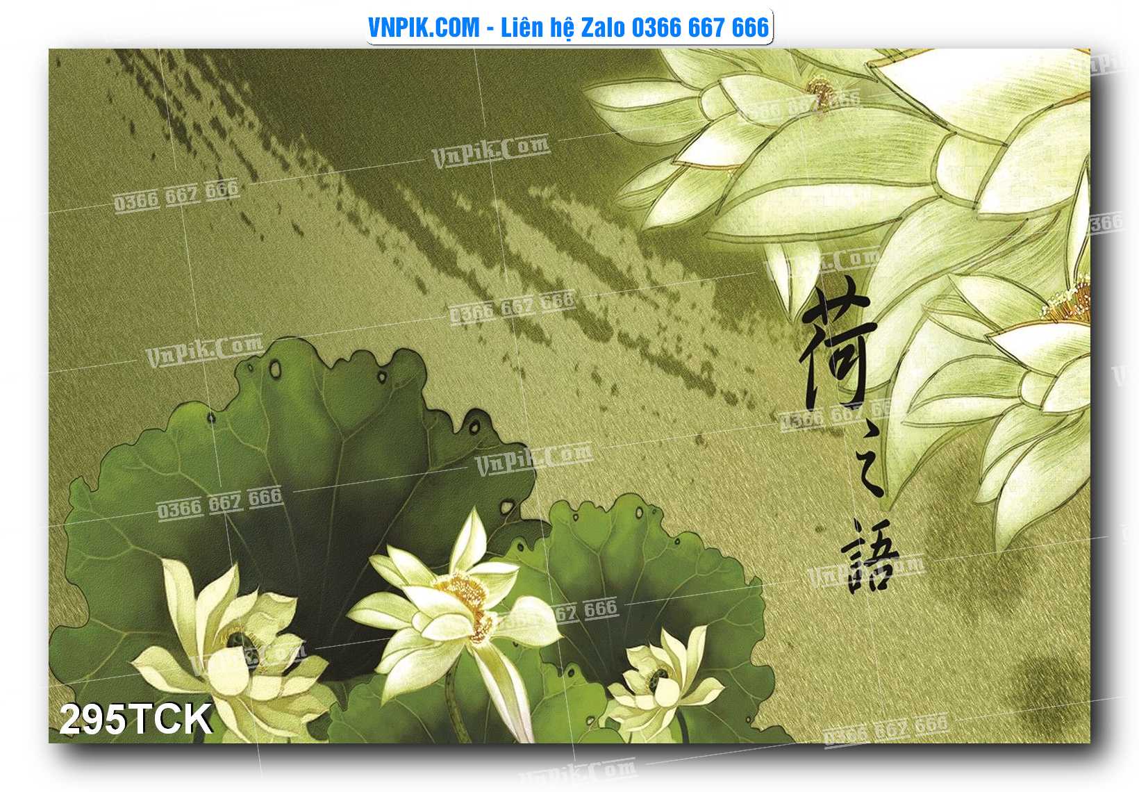 Tranh Hoa Sen – Cá Koi – Cá Chép  295TCK