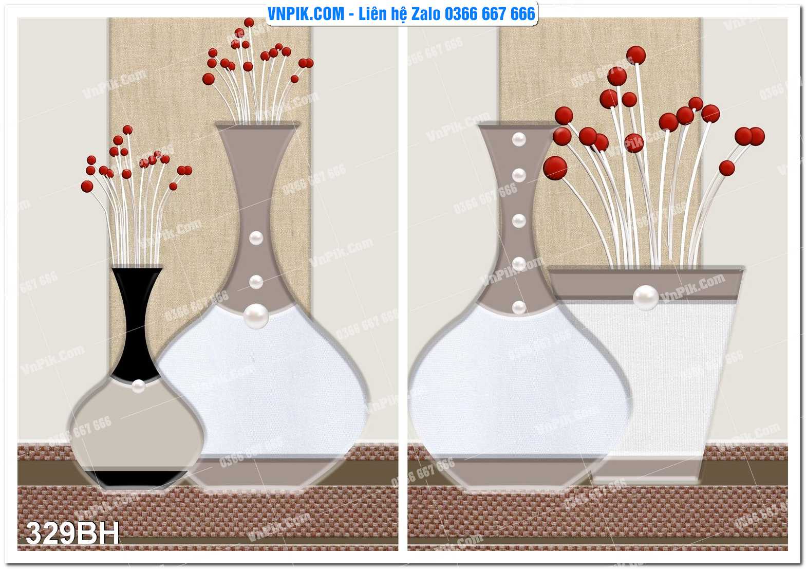 Tranh bình hoa nghệ thuật 329BH