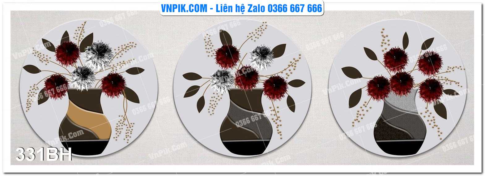 Tranh bình hoa nghệ thuật 331BH