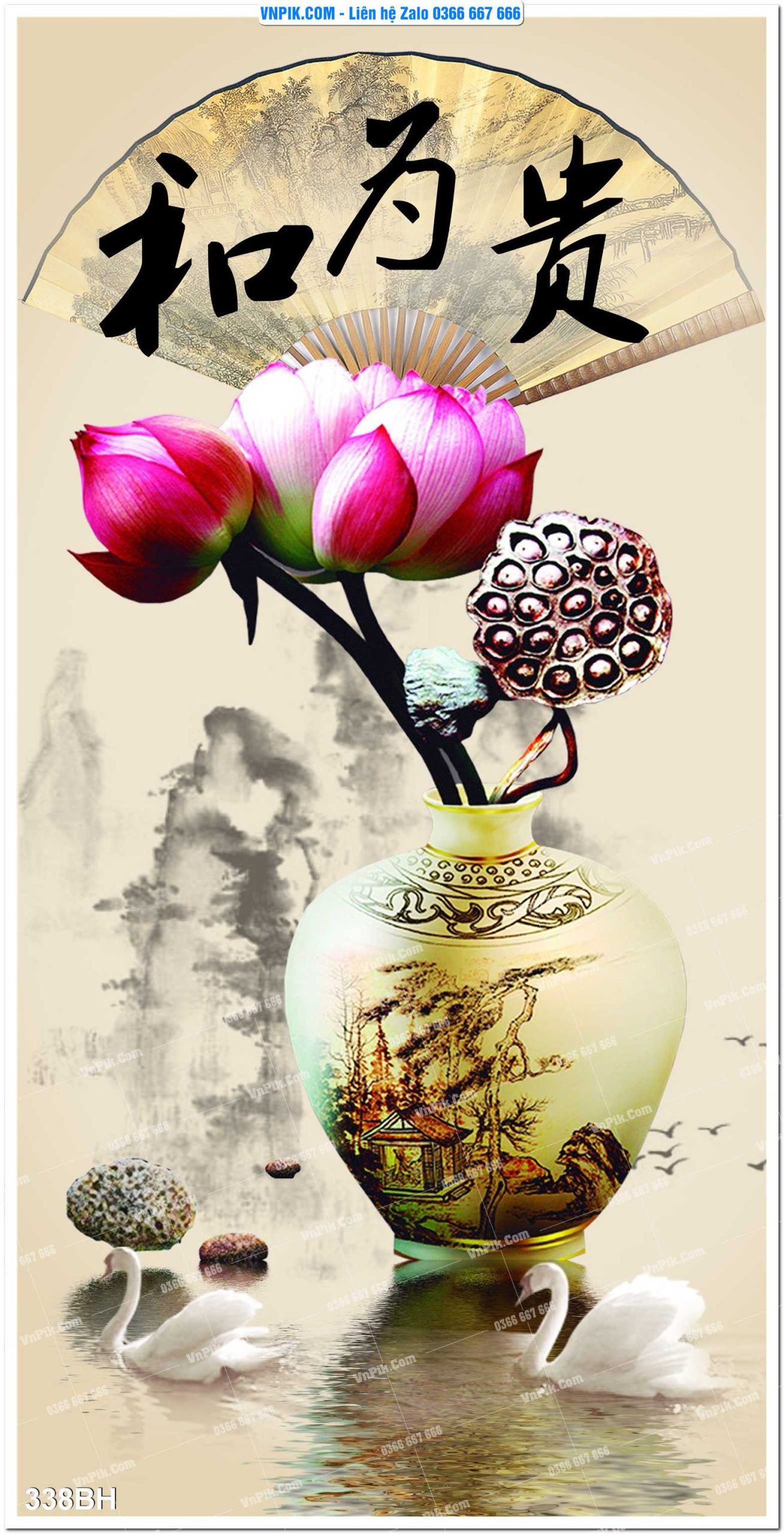 Tranh bình hoa nghệ thuật 338BH
