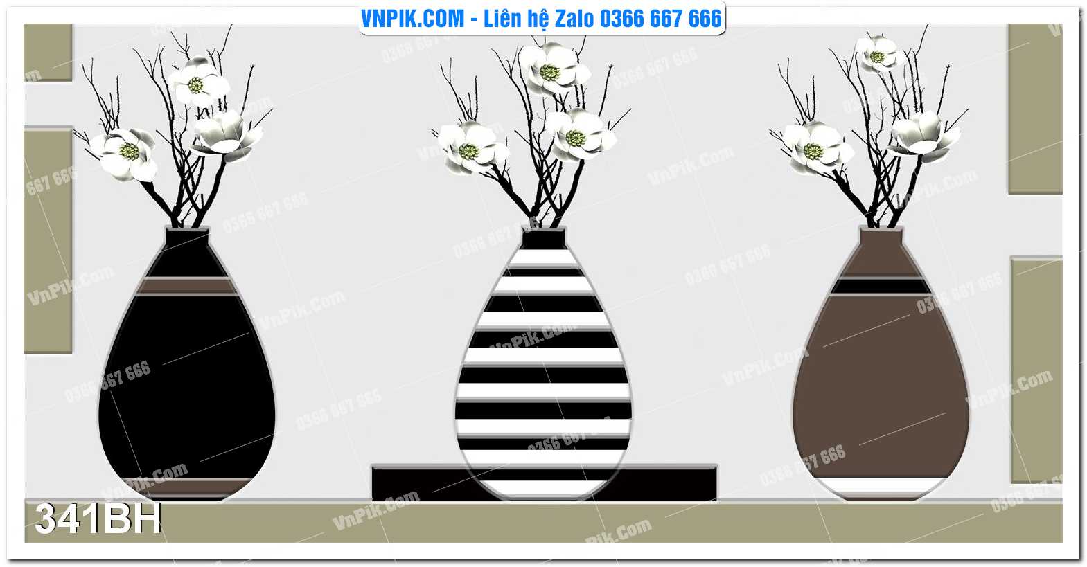 Tranh bình hoa nghệ thuật 341BH