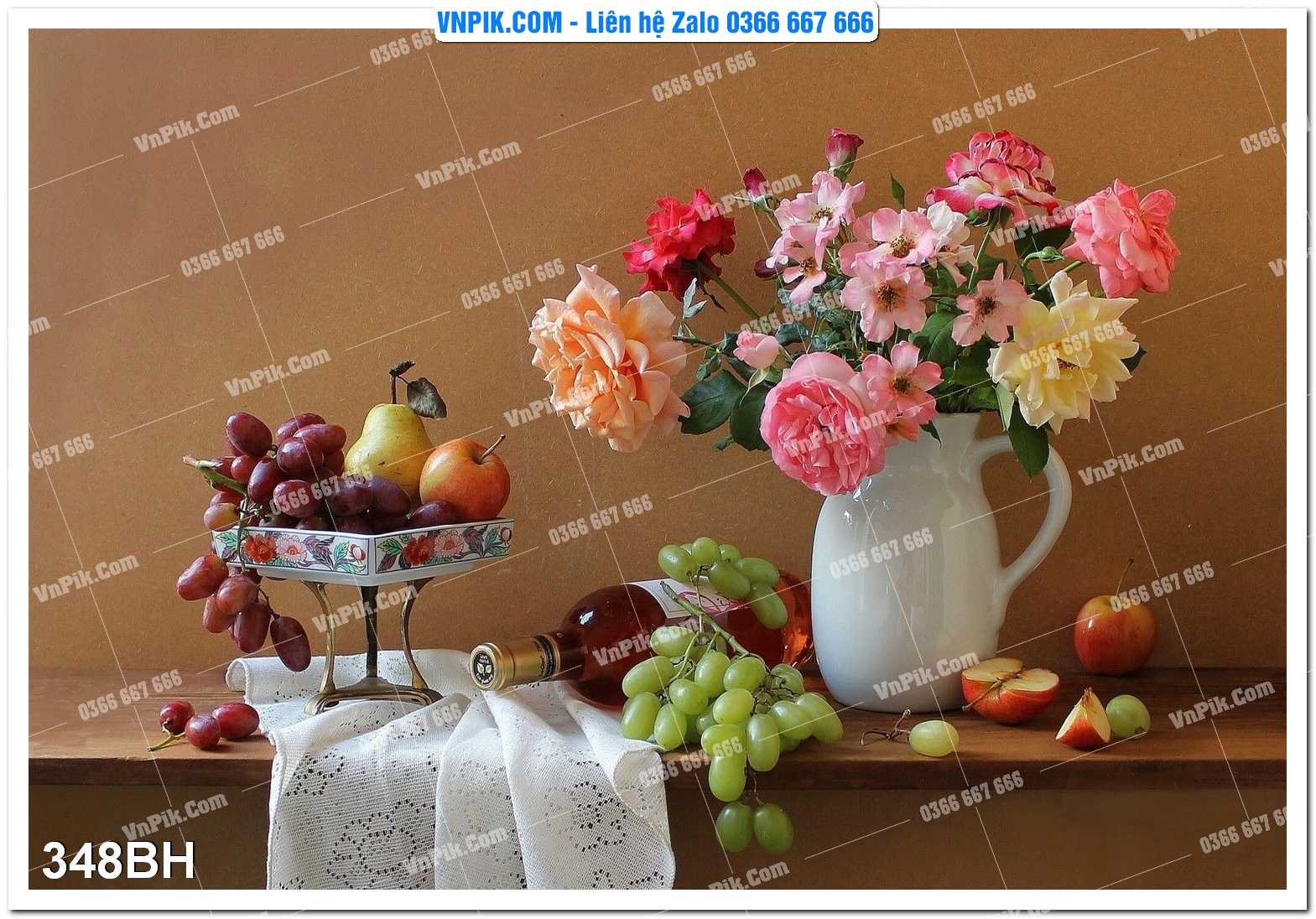Tranh bình hoa nghệ thuật 348BH