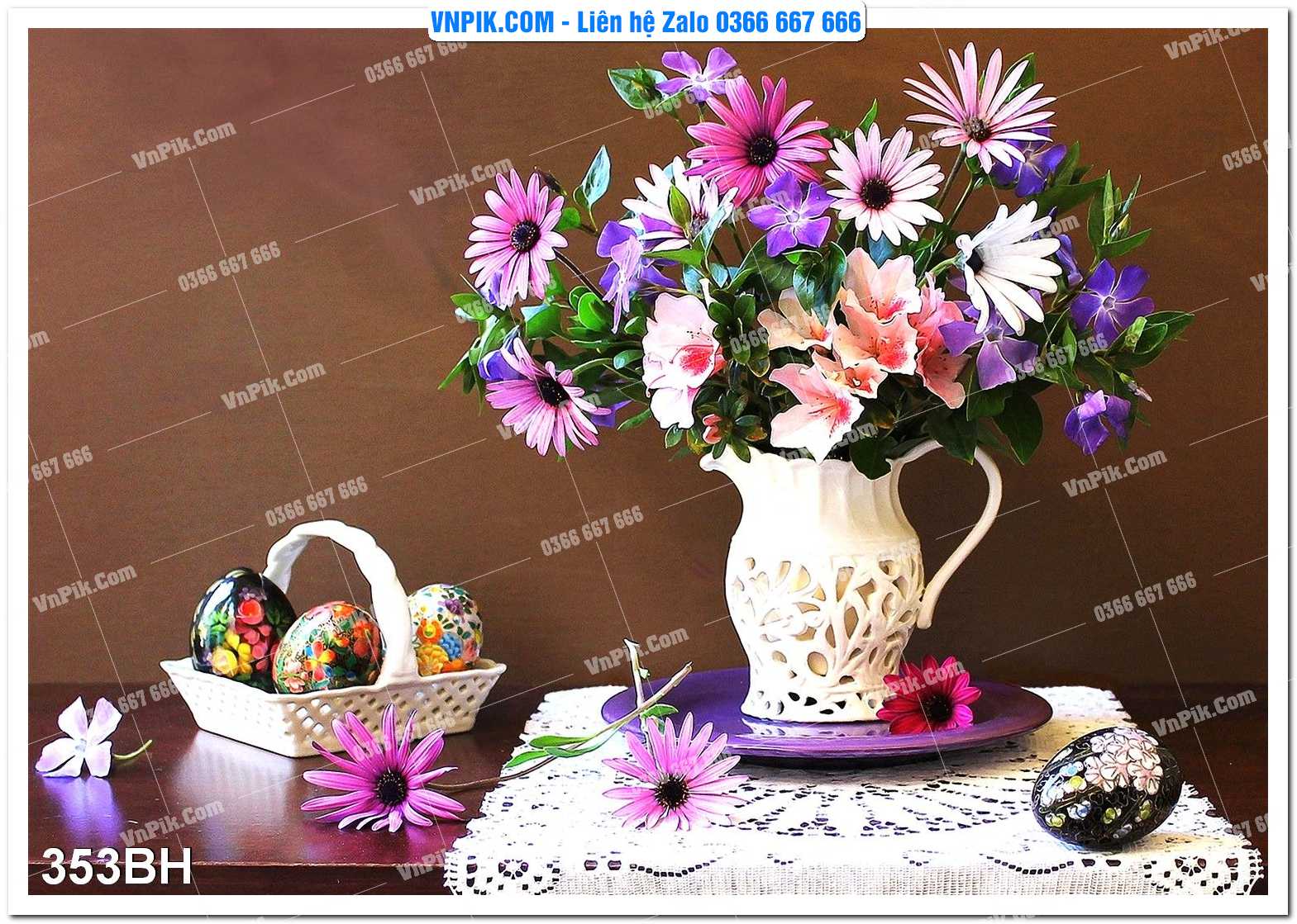 Tranh bình hoa nghệ thuật 353BH
