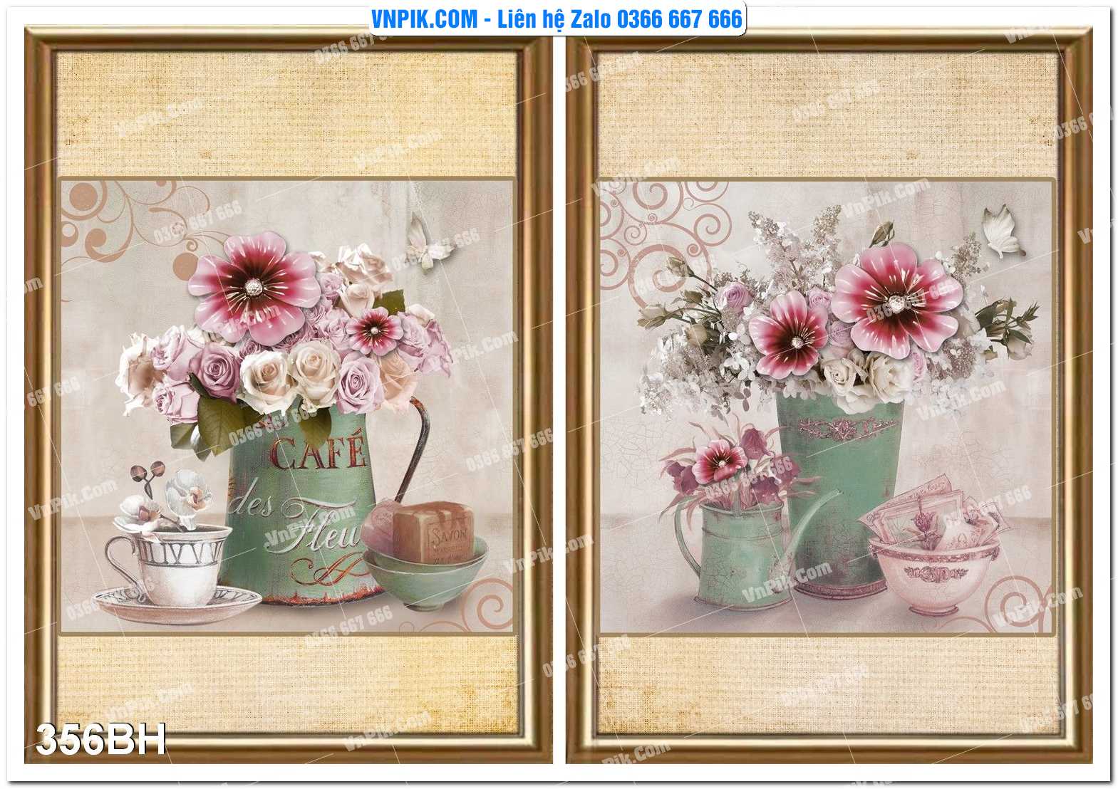 Tranh bình hoa nghệ thuật 356BH