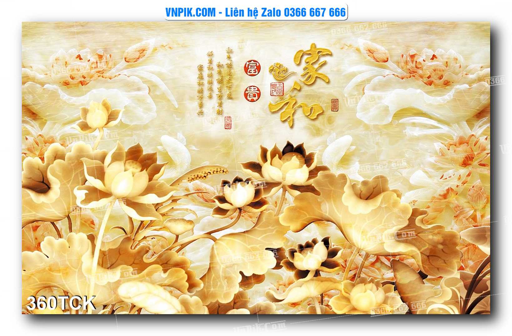 Tranh Hoa Sen – Cá Koi – Cá Chép  360TCK