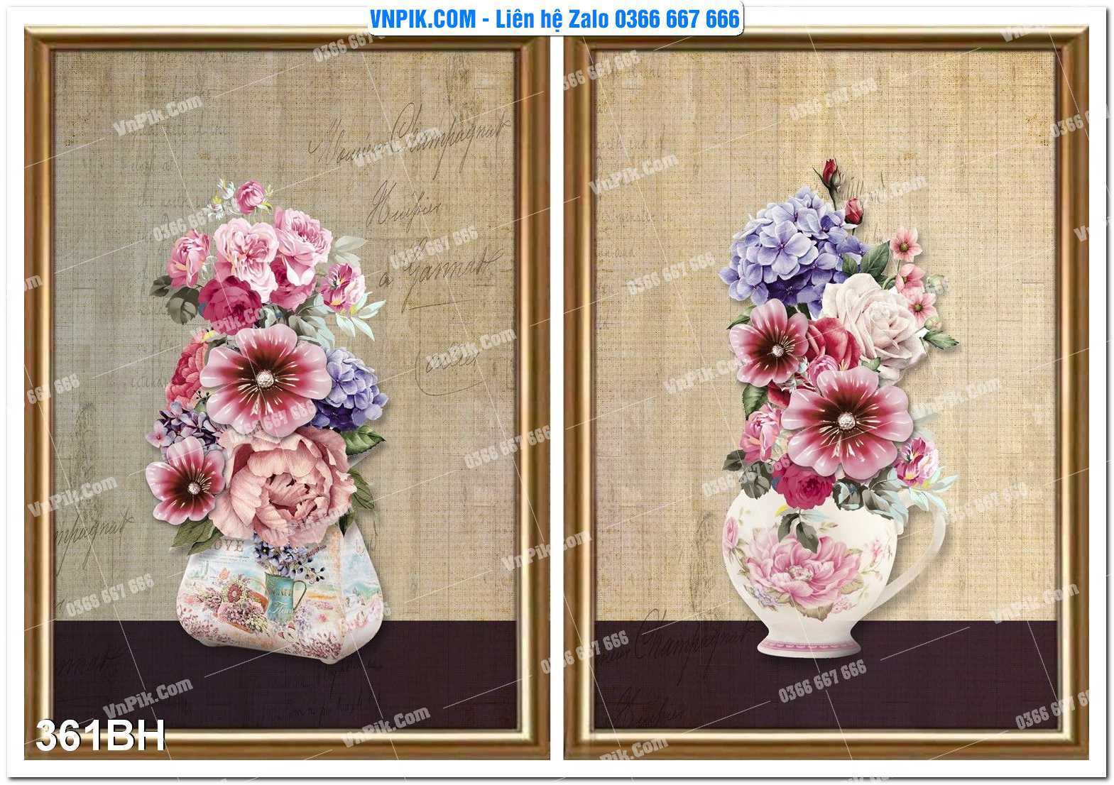 Tranh bình hoa nghệ thuật 361BH