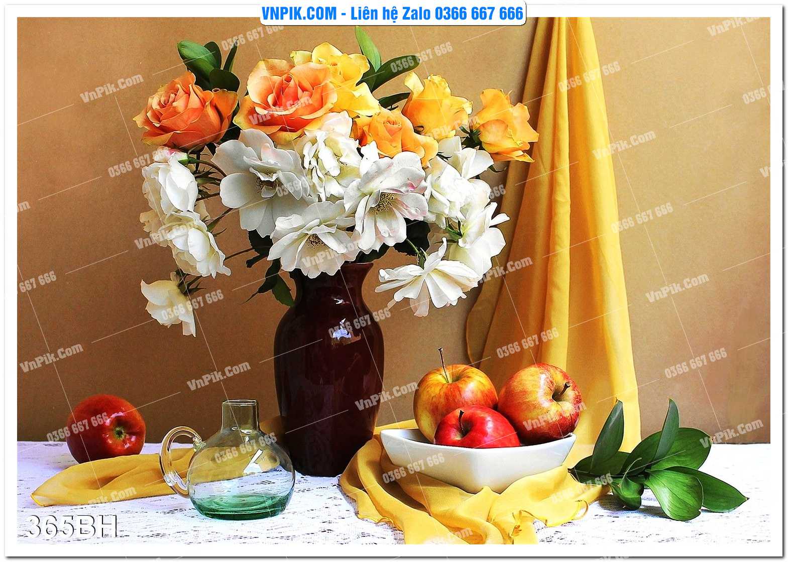 Tranh bình hoa nghệ thuật 365BH